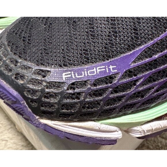 Asics Gel Nimbus 18 Running Shoes Womens Black Purple Green T557N Size 6.5 - Picture 5 of 14